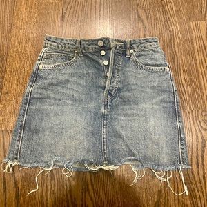 Free People Blue Denim Jean Skirt